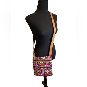 Stone‎ Mountain floral quilted crossbody bag purple/pink